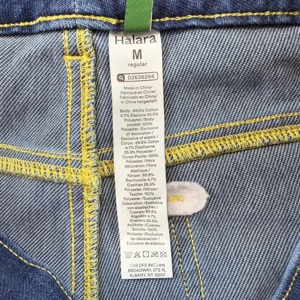 Halara Women Medium Wash Pull On Straight Leg Athleisure Jeans Size M Regular - Picture 3 of 10